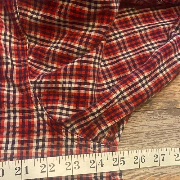 Ralph Lauren Polo Jeans Co Shirt Men Large Red Y2k 2000s Button Up Flannel RL - Picture 5 of 6